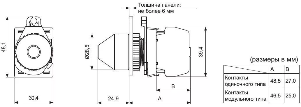 Конусообразная сигнальная лампа серии L2RR-L2