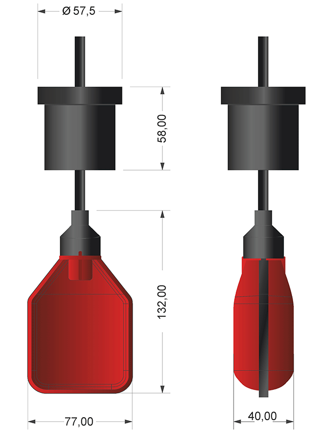 Поплавковые кабельные сигнализаторы для чистых жидкостей FTE