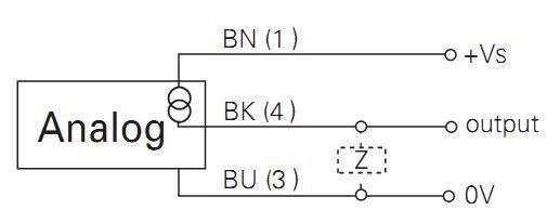Схема подключения Baumer 50 аналоговый