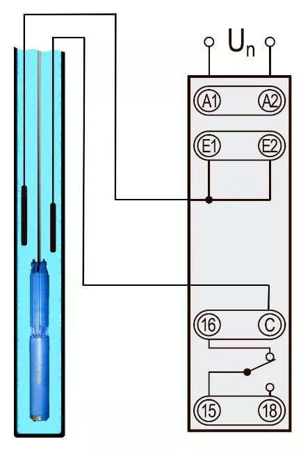 Схема подключения погружного зонда