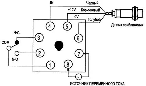 Схема подключения датчиков к контроллеру PA-12