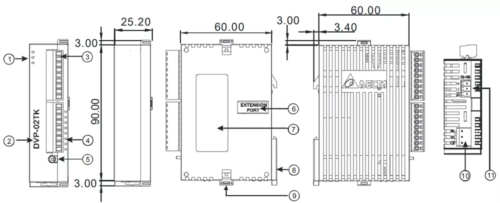Технические характеристики модульных термоконтроллеров Delta DVP