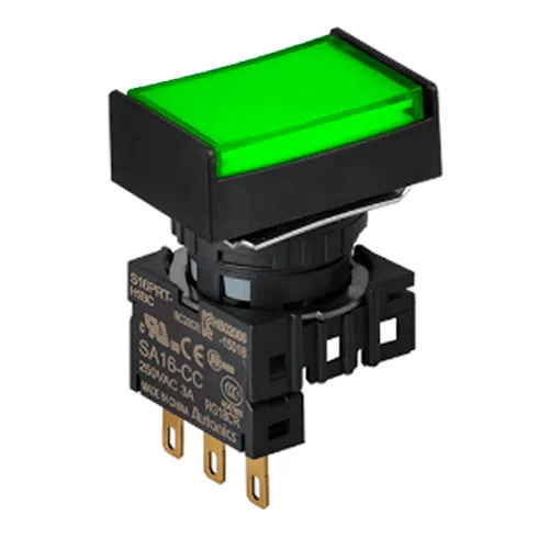 Кнопка прямоугольная S16PRT-H3GC24