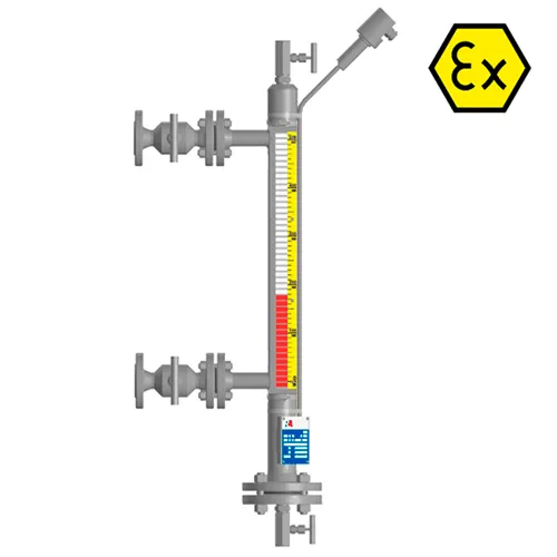 Байпасный уровнемер магнитный ILL-BM-BX16-1100-N1-131-FB-T2-VC(A321)-SG/PHEW