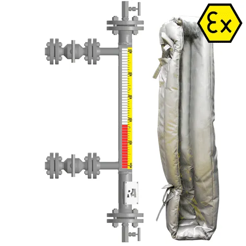 Индикатор уровня магнитный ILL-BM-BX16-2600-N3-033-FB-T2-BC-TS(-45/55/-45/55)