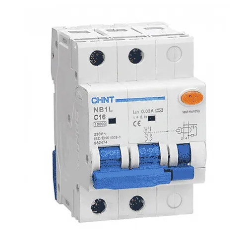 Автоматический выключатель NB1L 2P B10 30мА тип AC 10кА (54mm)