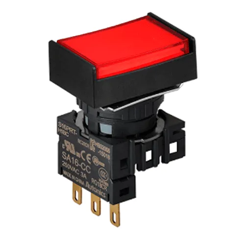 Кнопка прямоугольная S16PRT-H3RC24