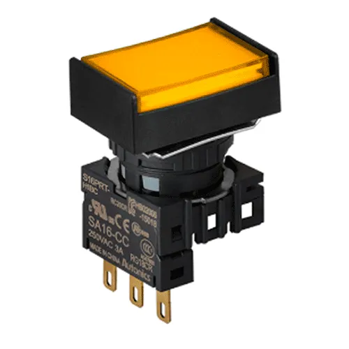 Кнопка прямоугольная S16PRT-H3YC24