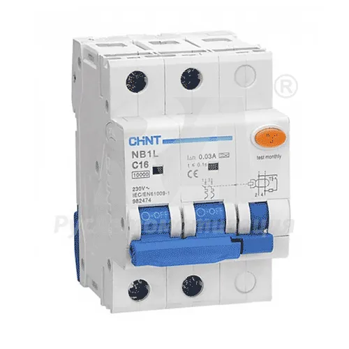 Автоматический выключатель NB1L 2P B10 30мА тип AC 10кА (54mm)