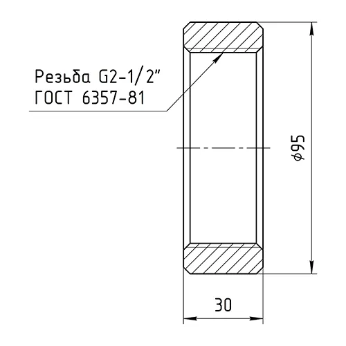 Габаритные размеры ВТСт20G21/2-30
