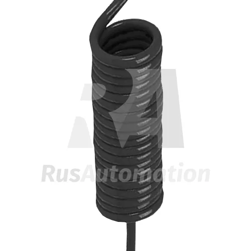 Спиральная пневматическая трубка черная UL-08050-BK-5M-E100-F100-D40