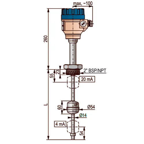 Габаритные размеры MTC-528-B