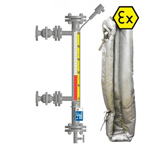 Байпасный уровнемер магнитный ILL-BM-BX40-1050-N3-011-50/15-FB-T2-BC-SG/PHВW-TH(-40/55/-40/55)