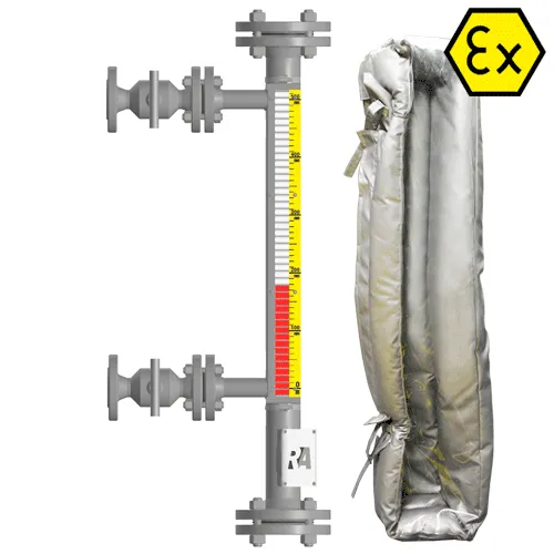Индикатор уровня магнитный ILL-BM-BX16-2000-N1-001-FB-T2-BC-TS(-40/40/-40/40)