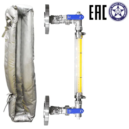 Индикатор уровня байпасный ILL-BP-A22ML-G1590-SSFE(MN9)-PN16-DN25-HARH10-V0-TH(0/35/-60/40)-U