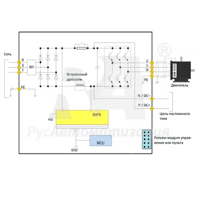 Схема подключения AD800-4T200H/220L-PU00CU00  фото