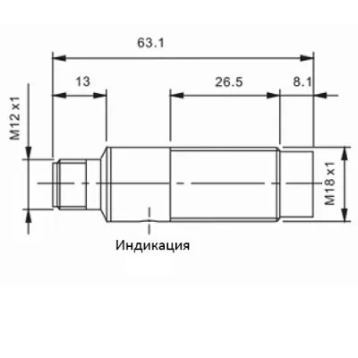 Габаритные размеры TPN18-08PR-E2 фото