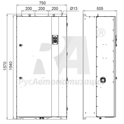 Габаритные размеры AD800P-4T630-PU0PCU0P фото