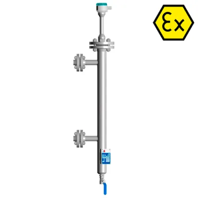 Уровнемерная колонка с рефлекс-радарным уровнемером CLL-FR-BX40-1000-472-50/50-FB-VC(A321)-LM(XiT-E-I-D2-D) фото