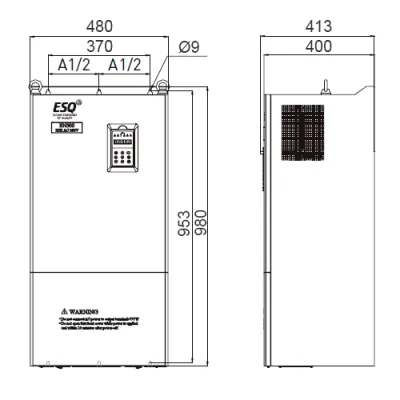 Габаритные размеры ESQ-500-4T1850G/2000P фото