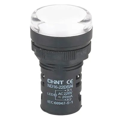 Индикатор ND16-22DS/2 белый AC/DC24В фото