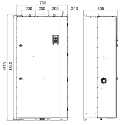 Габаритные размеры AD800P-4T560-PU0PCU0P фото