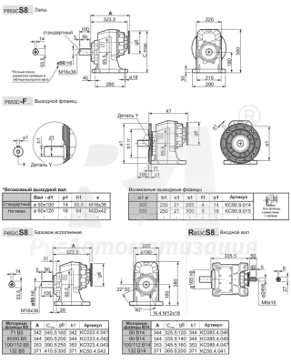 Габаритные размеры B853С-N(1/91,09)PN3B3 фото