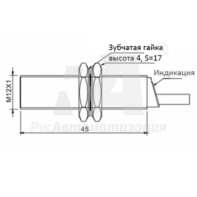 Габаритные размеры TYF12-06PC фото