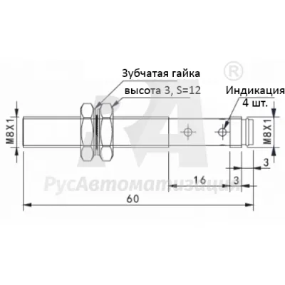 Габаритные размеры TRF08-1.5NO-E1 фото
