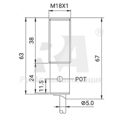 Габаритные размеры PM18-TM15NR фото