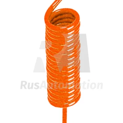 Спиральная пневматическая трубка оранжевая UL-10065-OR-15M-D60-E100-F100 фото
