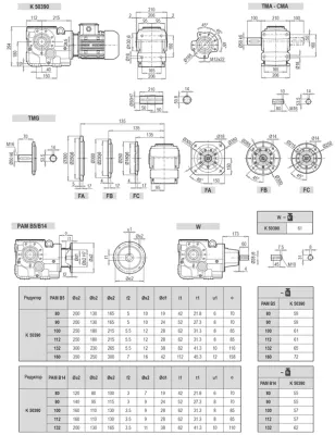 Габаритные размеры K50390-8.98-FCR-M1-5-P112B5 фото