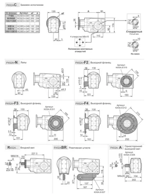 Габаритные размеры BX52AC(1/9.26)DFBN4B3 фото