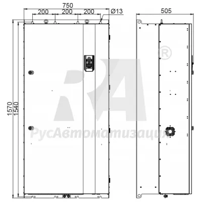 Габаритные размеры AD800-4T630-PU00CU0H фото