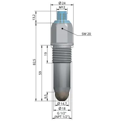 Габаритные размеры RFLS-24N-11-G-P-CP фото