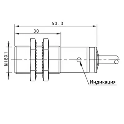 Габаритные размеры PM18-D10PR фото