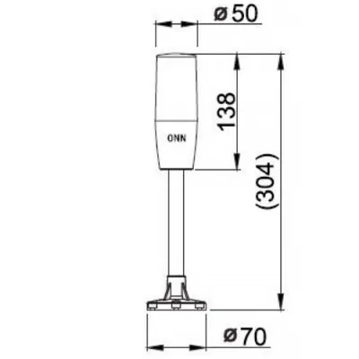 Габаритные размеры M4T-1C165BCC-RYG-50 фото