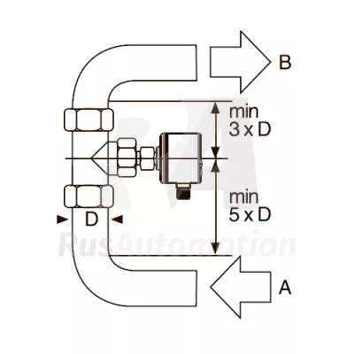 Схема установки датчика потока FL6202 фото