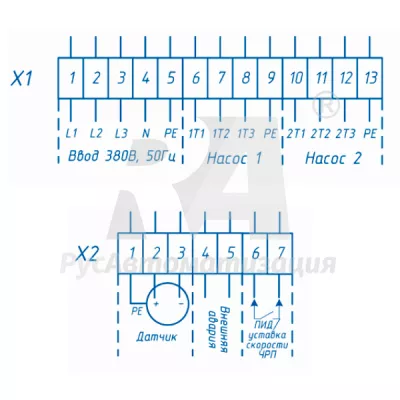 Схема подключения ШУН-ЧРП-21-7,5.Р-А-54 фото