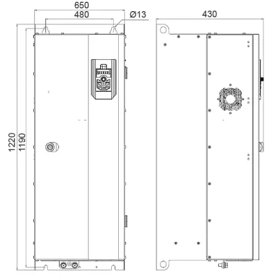 Габаритные размеры AD800P-4T500-PU0PCU0P фото