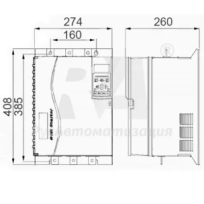 Габаритные размеры SSD700-160-Z-RU фото