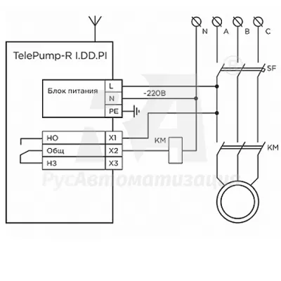 Схема подключения TelePump-R I.DD.PI фото