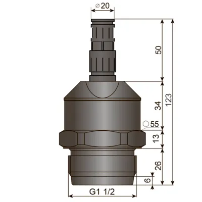 Габаритные размеры RFLS-53N-1-RE-H-K2 фото
