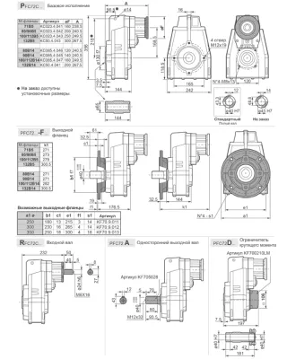 Габаритные размеры BFC72C(1/20.13)FSTN4H1 фото