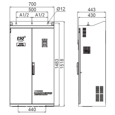 Габаритные размеры ESQ-500-4T4000G/4500P фото