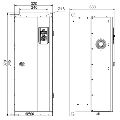 Габаритные размеры AD800-4T160H/185L-PU00CU04 фото