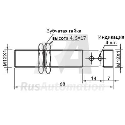 Габаритные размеры TLF12-04NO-E2 фото