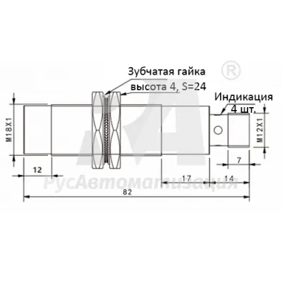 Габаритные размеры TLN18-16PO-E2 фото