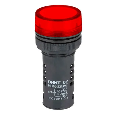 Индикатор ND16-22B/2 красный AC/DC220В фото