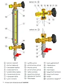 ILL-BP-A20-G0650-BRG1/2-NBR-PN16-DN15-HARH10 Индикатор уровня байпасный
